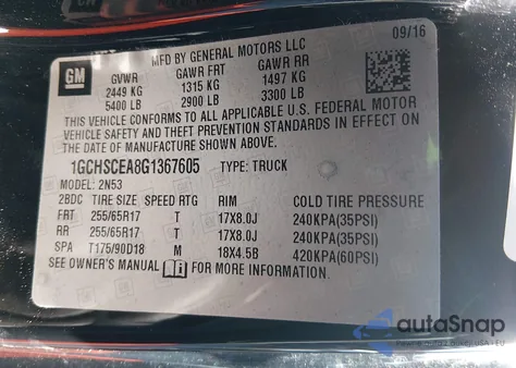 2016 Chevrolet Colorado Lt z USA, uszkodzony, nr VIN 1GCHSCEA8G1367605